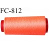 Cone de 2000 m fil mousse polyamide n° 120 couleur orange fluo longueur de 2000 mètres bobiné en France