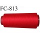 Cone de 1000 m fil mousse polyamide n° 120 couleur rouge longueur de 1000 mètres bobiné en France