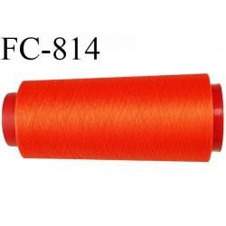 Cone de 5000 m fil mousse polyamide n° 120 couleur orange tirant sur le rouille longueur de 5000 mètres bobiné en France