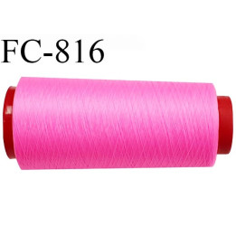 Cone de 5000 m fil mousse polyamide n° 120 couleur rose fluo longueur de 5000 mètres bobiné en France