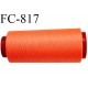 Cone de 1000 m fil mousse polyamide n° 120 couleur orange fluo longueur de 1000 mètres bobiné en France