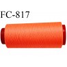 Cone de 1000 m fil mousse polyamide n° 120 couleur orange fluo longueur de 1000 mètres bobiné en France