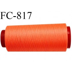 Cone de 2000 m fil mousse polyamide n° 120 couleur orange fluo longueur de 2000 mètres bobiné en France