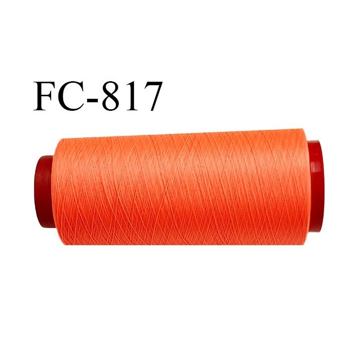 Cone de 5000 m fil mousse polyamide n° 120 couleur orange fluo longueur de 5000 mètres bobiné en France
