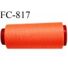 Cone de 5000 m fil mousse polyamide n° 120 couleur orange fluo longueur de 5000 mètres bobiné en France