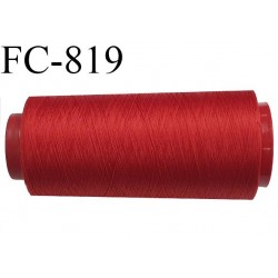 Cone de 2000 m fil mousse polyamide n° 120 couleur rouge longueur de 2000 mètres bobiné en France