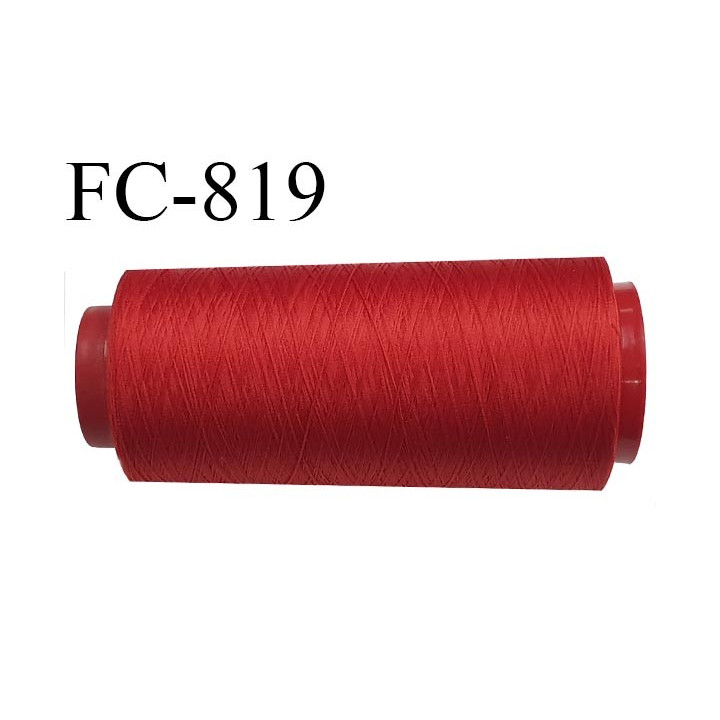 Cone de 5000 m fil mousse polyamide n° 120 couleur rouge longueur de 5000 mètres bobiné en France