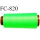 Cone de 1000 m fil mousse polyamide n° 120 couleur vert fluo longueur de 1000 mètres bobiné en France