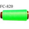 Cone de 2000 m fil mousse polyamide n° 120 couleur vert fluo longueur de 2000 mètres bobiné en France