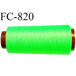 Cone de 5000 m fil mousse polyamide n° 120 couleur vert fluo longueur de 5000 mètres bobiné en France