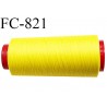 Cone de 1000 m fil mousse polyamide n° 120 couleur jaune citron longueur de 1000 mètres bobiné en France