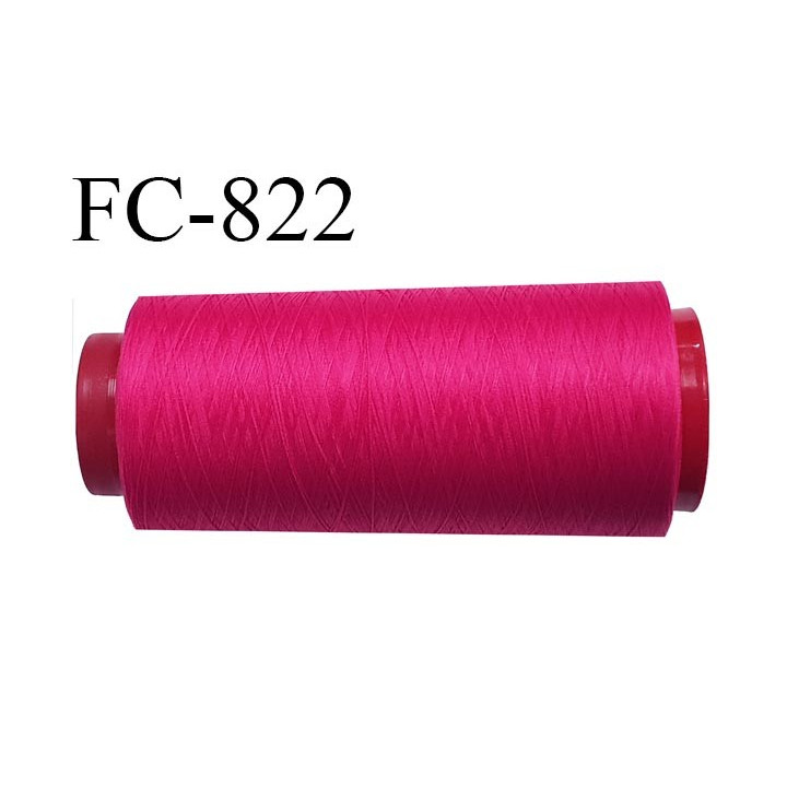 Cone de 1000 m fil mousse polyamide n° 120 couleur fushia longueur de 1000 mètres bobiné en France
