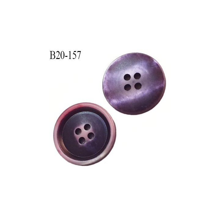 bouton 20 mm  pvc très haut de gamme couleur noir violet rouge et trop beau 4 trous diamètre 20 millimètres