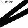 Elastique 6 mm spécial lingerie petit grain polyamide élasthanne couleur noir fabriqué en France largeur 6 mm prix au mètre