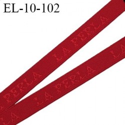 Elastique 10 mm lingerie SG couleur rouge marqué la perla fabriqué France grande marque largeur 10 mm prix au mètre