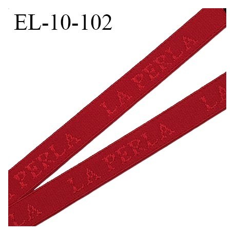 Elastique 10 mm lingerie SG couleur rouge marqué la perla fabriqué France grande marque largeur 10 mm prix au mètre