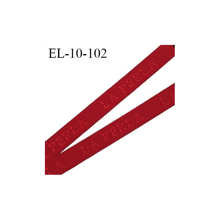 Elastique 10 mm lingerie SG couleur rouge marqué la perla fabriqué France grande marque largeur 10 mm prix au mètre