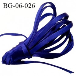 ruban galon devant bretelle 6 mm pour sg ou lingerie couleur bleu lazuli satin attache pour les anneaux  prix au mètre