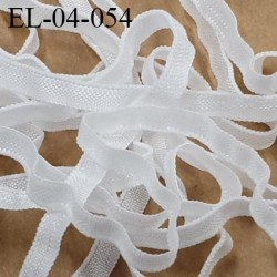 Elastique 4 mm fin spécial lingerie polyamide élasthanne couleur blanc fabriqué en France largeur 4  mm prix pour 300 mètres