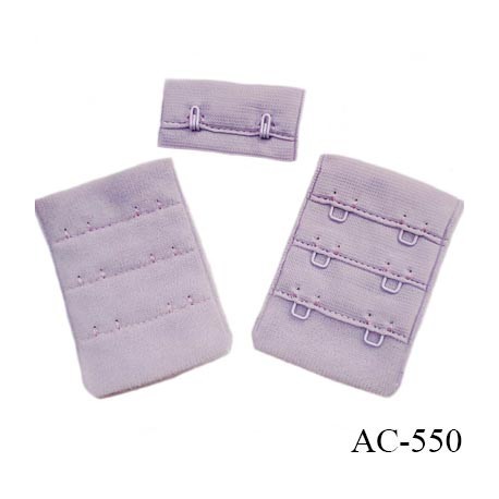 Agrafe attache 38 mm de sg 3 rangés 2 crochets largeur 38 mm hauteur 55 mm couleur orchidée ou lilas clair fabriqué en Europe