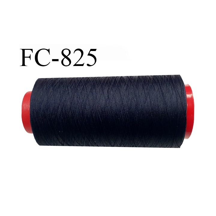 Cone de 1000 m fil mousse polyamide n° 120 couleur bleu marine foncé longueur de 1000 mètres bobiné en France