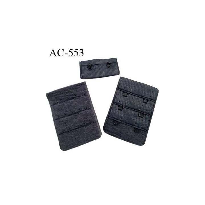 Agrafe attache 38 mm de sg 3 rangés 2 crochets largeur 38 mm hauteur 55 mm couleur gris foncé fabriqué en Europe