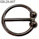 Boucle anneau étrier 22 mm intérieur anneau rond fermé métal couleur acier chromé diamètre extérieur 2.8 cm intérieur 2.2 cm