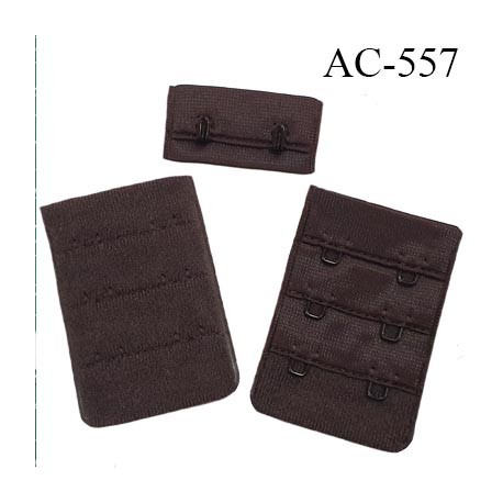 Agrafe attache 38 mm de sg 3 rangés 2 crochets largeur 38 mm hauteur 55 mm couleur marron foncé fabriqué en Europe