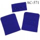 Agrafe attache 50 mm de soutien gorge 3 rangées 3 crochets largeur 50 mm hauteur 60 mm couleur bleu maylis fabriqué en France