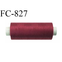Bobine 500 m fil Polyester n° 120  bordeaux 500 mètres fil européen bobiné en Europe ou France certifié oeko tex