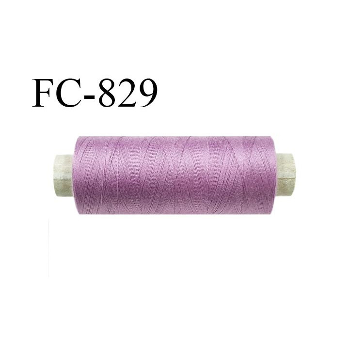 Bobine 500 m fil Polyester n° 120  lilas 500 mètres fil européen bobiné en Europe ou France certifié oeko tex