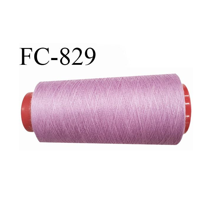 CONE 5000 m fil Polyester n° 120  lilas longueur 5000 m fil européen bobiné en France certifié oeko tex