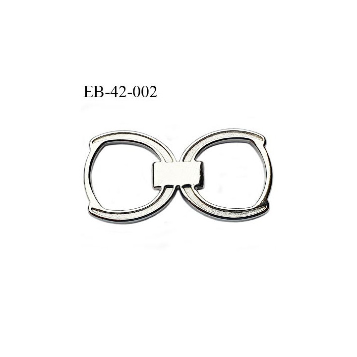 Boucle étrier réglette métal chromé superbe pour lingerie au autre largeur extérieur 4.2 cm  hauteur 22 mm  intérieur 16 mm