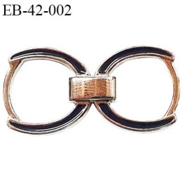 Boucle étrier réglette métal chromé superbe pour lingerie au autre largeur extérieur 4.2 cm  hauteur 22 mm  intérieur 16 mm