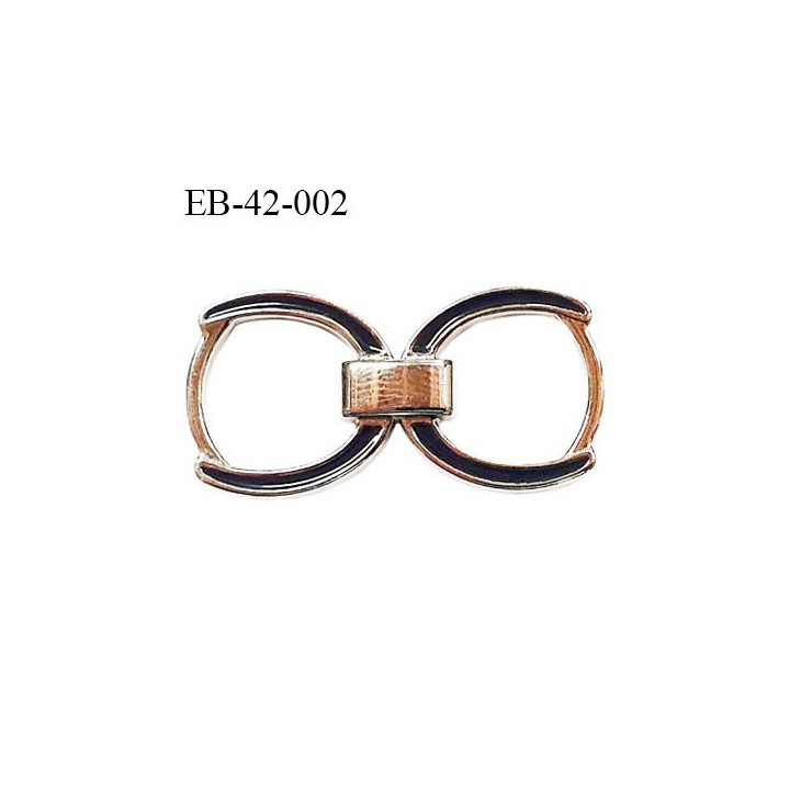 Boucle étrier réglette métal chromé superbe pour lingerie au autre largeur extérieur 4.2 cm  hauteur 22 mm  intérieur 16 mm