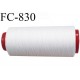Cone de 5000 m fil mousse polyamide n° 120 couleur blanc longueur de 5000 mètres bobiné en France