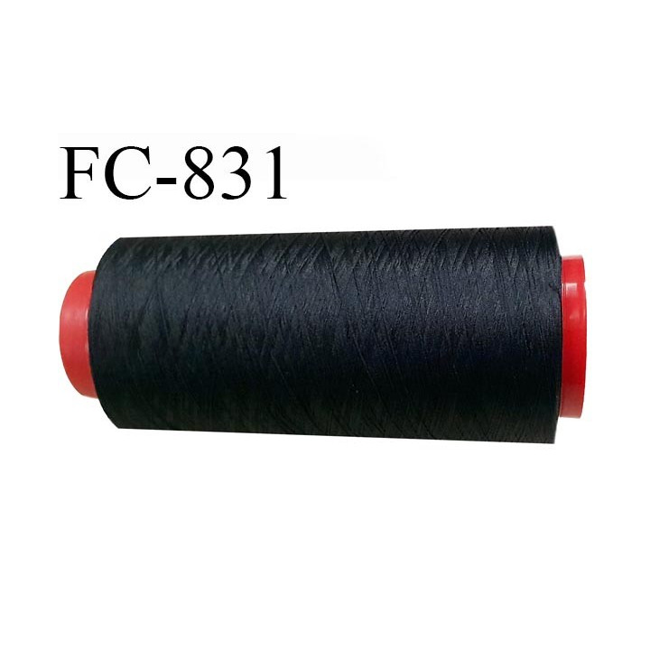 Cone de 5000 m fil mousse polyamide n° 120 couleur noir longueur de 5000 mètres bobiné en France