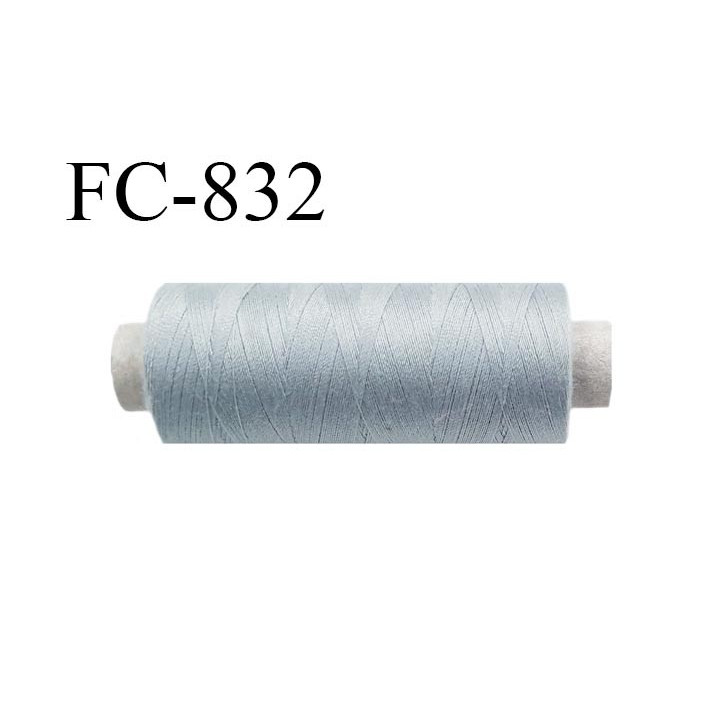 Bobine 500 m fil Polyester n° 120  gris 500 mètres fil européen bobiné en Europe ou France certifié oeko tex