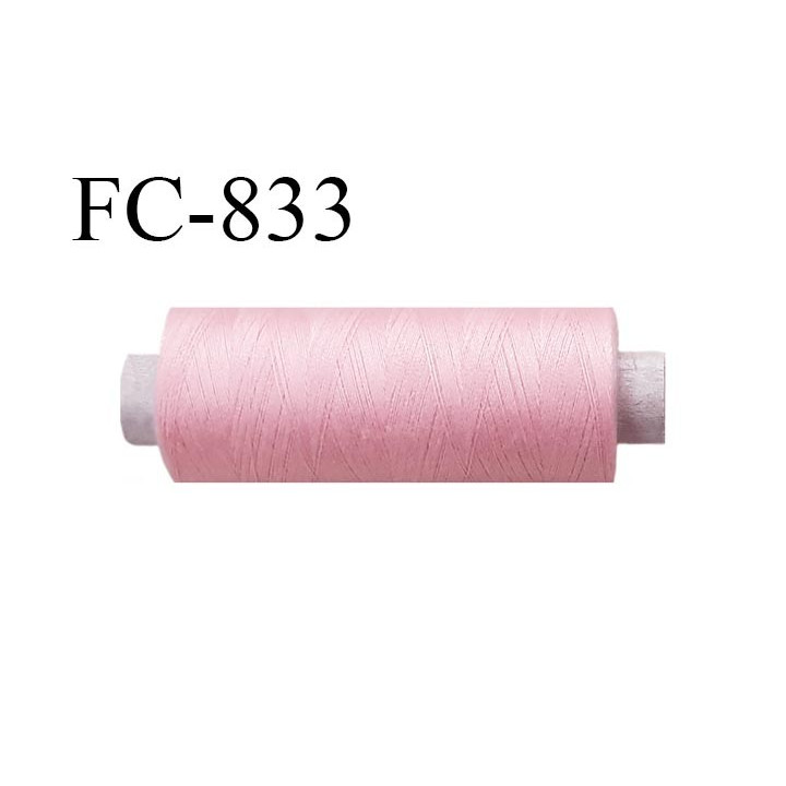 Bobine 500 m fil Polyester n° 120  rose 500 mètres fil européen bobiné en Europe ou France certifié oeko tex