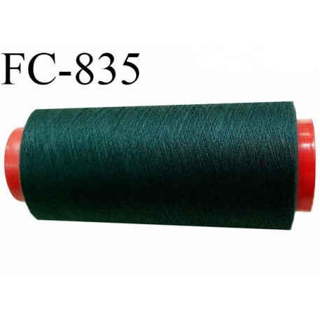 CONE 5000 m fil Polyester n° 120 vert bouteille longueur 5000 mètres fil européen bobiné en France certifié oeko tex