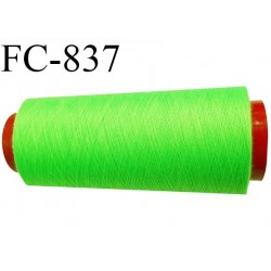 CONE 5000 m fil Polyester n° 120 vert fluo longueur 5000 mètres fil européen bobiné en France certifié oeko tex