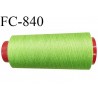 CONE 1000 m fil Polyester n° 120 couleur vert pistache longueur 1000 mètres fil européen bobiné en France certifié oeko tex