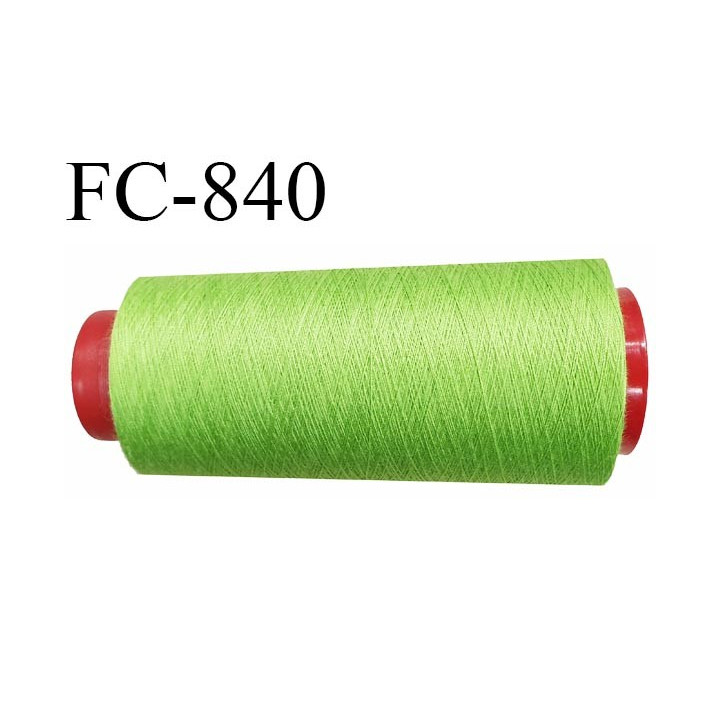 CONE 5000 m fil Polyester n° 120 vert pistache longueur 5000 mètres fil européen bobiné en France certifié oeko tex