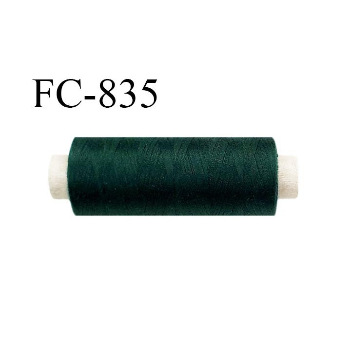 Bobine 500 m fil Polyester n° 120  vert bouteille 500 mètres fil européen bobiné en Europe ou France certifié oeko tex