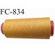 CONE 1000 m fil Polyester n° 120 couleur ocre longueur 1000 mètres fil européen bobiné en France certifié oeko tex