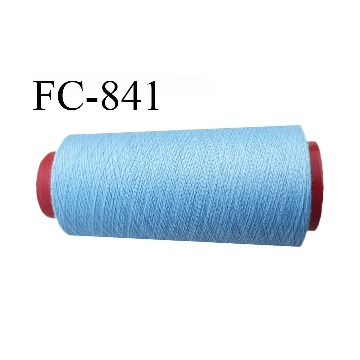 CONE 2000 m fil Polyester n° 120 couleur bleu ciel longueur 2000 mètres fil européen bobiné en France certifié oeko tex