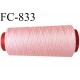 CONE 1000 m fil Polyester n° 120 couleur rose longueur 1000 mètres fil européen bobiné en France certifié oeko tex