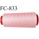 CONE 2000 m fil Polyester n° 120 couleur rose longueur 2000 mètres fil européen bobiné en France certifié oeko tex