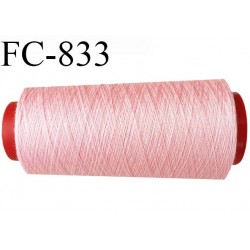 CONE 2000 m fil Polyester n° 120 couleur rose longueur 2000 mètres fil européen bobiné en France certifié oeko tex