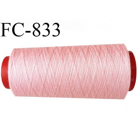 CONE 5000 m fil Polyester n° 120 couleur rose longueur 5000 mètres fil européen bobiné en France certifié oeko tex